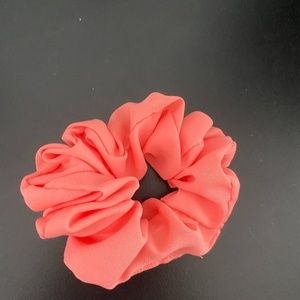 coral scrunchie